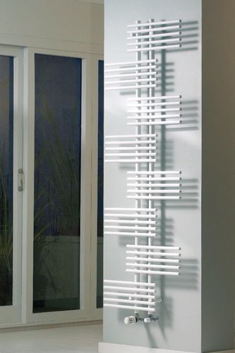 Scaldasalviette ad acqua calda - PARALLEL RAIL - EUCOTHERM - contemporaneo / cromato / bianco
