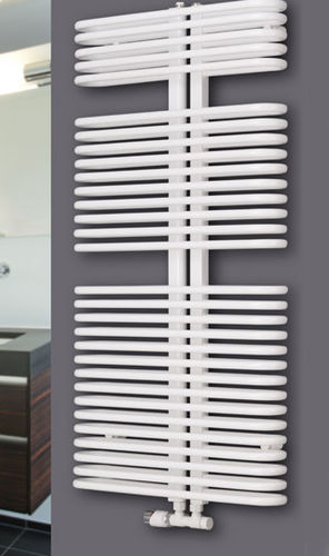 Scaldasalviette ad acqua calda - HELIOS - EUCOTHERM - contemporaneo / in metallo / bianco