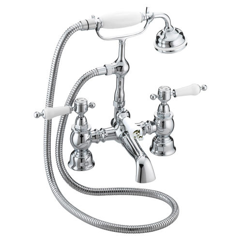 Miscelatore doppio comando per vasca - TGRC02 - HERITAGE BATHROOMS - da appoggio / in metallo cromato / da bagno