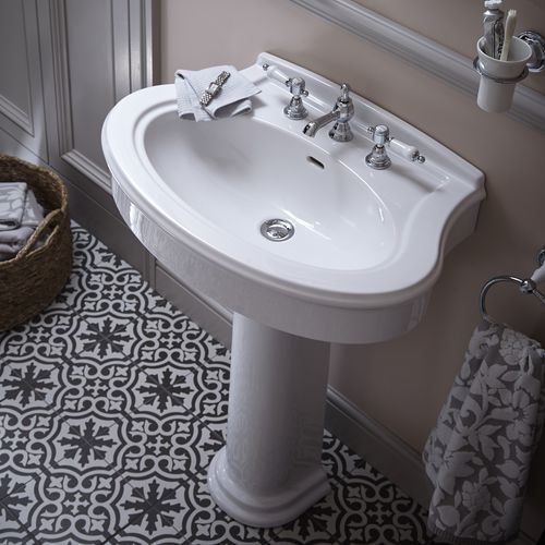Lavabo autoportante - PCLW05/051/053 & PCLW09 - HERITAGE BATHROOMS - in ceramica / ovale / classico