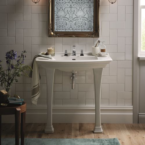 Lavabo autoportante - PHPW46/461/463 & PHPW09L - HERITAGE BATHROOMS - in ceramica / rettangolare / in stile