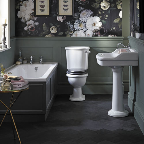 Lavabo autoportante - PVEW063 & PVEW10/09L - HERITAGE BATHROOMS - in ceramica / rettangolare / classico