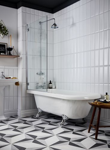 Vasca da bagno ovale - BTIFSW00L - HERITAGE BATHROOMS - con piedi / in acrilico / bianca