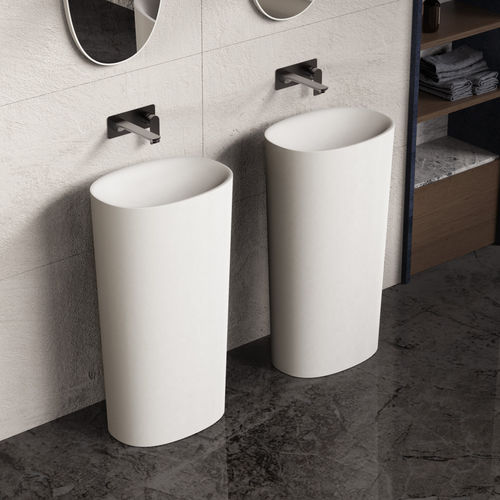 Lavabo autoportante - 290232 SOLIDCLIFF PB-50 - IDEAVIT B.V - in Solid Surface / ovale / contemporaneo
