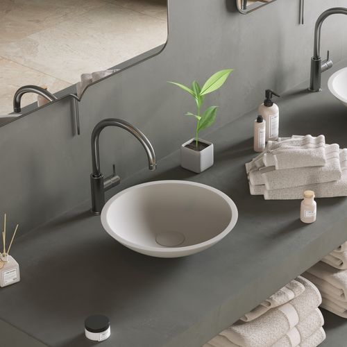 Lavabo da appoggio - 278920 SOLIDFOX - IDEAVIT B.V - in Solid Surface / rotondo / contemporaneo