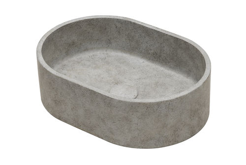 Lavabo da appoggio - 290291-D1  IDEA.ROCK-D1 - IDEAVIT B.V - in calcestruzzo / finitura opaca / ovale