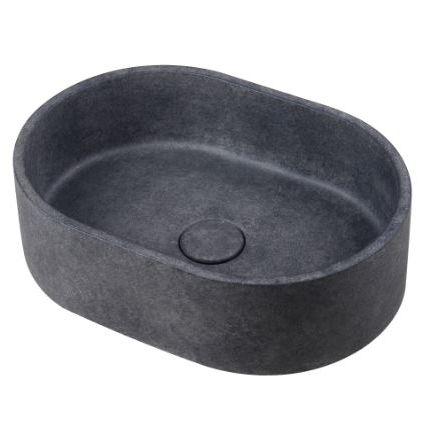 Lavabo autoportante - 290291-D2 IDEA.ROCK-D2 - IDEAVIT B.V - in calcestruzzo / ovale / senza foro