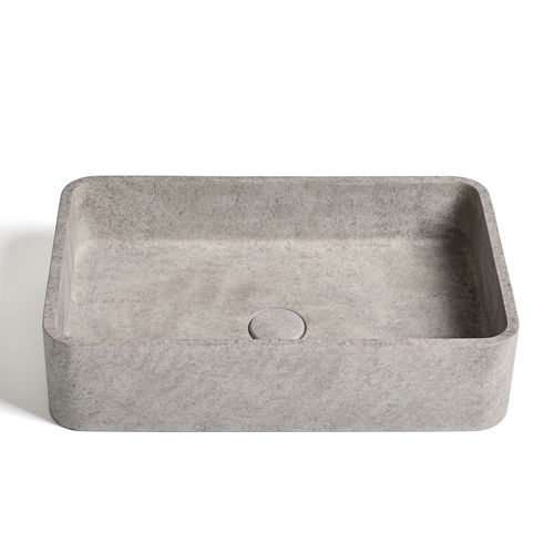 Lavabo autoportante - 290306-D1 IDEA.GAIA-D1 - IDEAVIT B.V - in calcestruzzo / rettangolare / senza foro