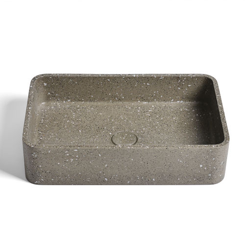 Lavabo autoportante - 290306-E10 IDEA.GAIA-E10 - IDEAVIT B.V - in terrazzo / rettangolare / senza foro