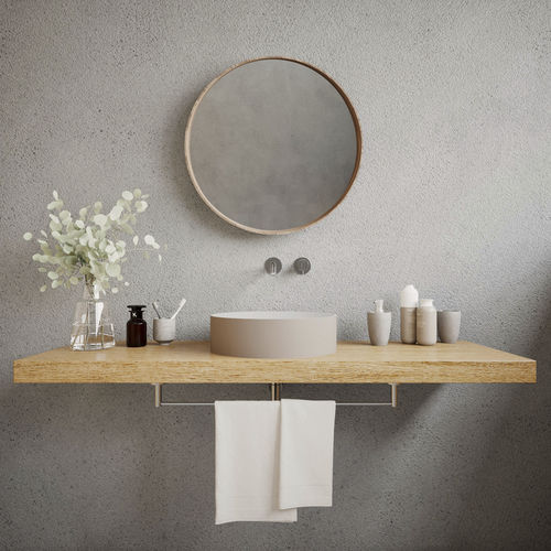 Lavabo da appoggio - 281617 GB-WH Solidthin-40 GB-WH - IDEAVIT B.V - in Solid Surface / rotondo / senza foro