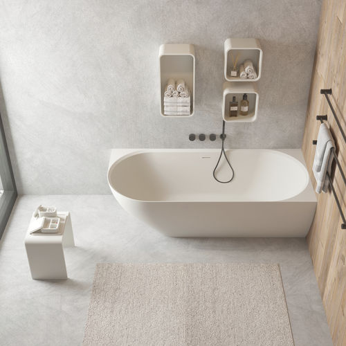 Vasca da bagno ovale - Solidnova-CR - IDEAVIT B.V - filomuro / per ambiente abitativo / ad uso professionale