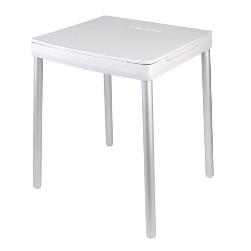 Sgabello da doccia in resina - HOME: 15504AS - IDRAL SPA - con supporto in alluminio / bianco