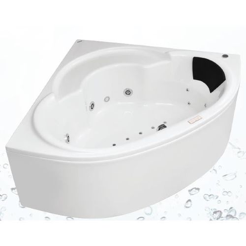 Vasca da bagno d'angolo - FUSION - Jaquar - in PMMA / idromassaggio / bianca
