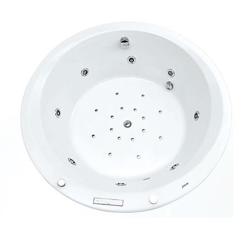 Vasca da bagno rotonda - FONTE-R - Jaquar - in PMMA / idromassaggio / bianca