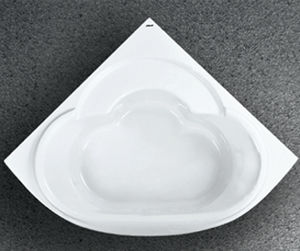 Vasca da bagno d'angolo - FUSION: JBT-WHT-FUSN140X - Jaquar - in ceramica / bianca