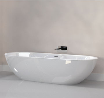 Vasca da bagno ovale - SAIPAN: JBT-WHT-FSBT177544X - Jaquar - ad isola / in acrilico / bianca
