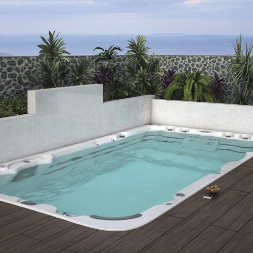Spa da incasso - AQUAGYM MAX EXTREME : WSP-SLV-SPA4S449VX - Jaquar - rettangolare / 4 posti / da esterno