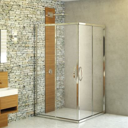 Box doccia in vetro - ENNA - Jaquar - con porta scorrevole / d'angolo