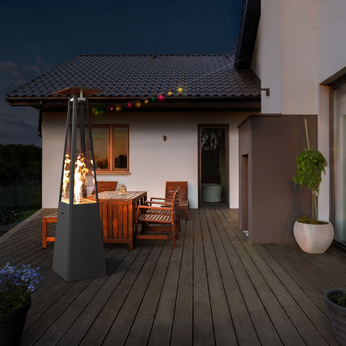Riscaldamento a infrarossi per cortile da pavimento - UMBRELLA/C/G30/30MBAR/S/ZE - KRATKI - a gas / professionale