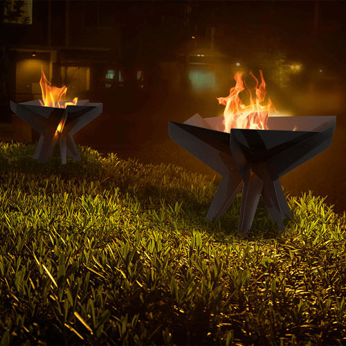 Braciere da giardino a legna - FIRE/HEX - KRATKI - in acciaio / altre forme / nero