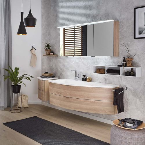Mobile lavabo sospeso - WINGS - Laguna Badwelten - in legno / contemporaneo / senza ante