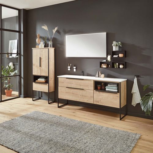Mobile lavabo sospeso - REFLEX - Laguna Badwelten - da appoggio / in legno / contemporaneo