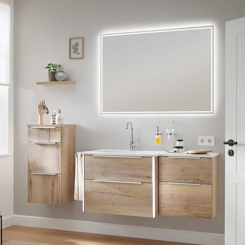 Mobile lavabo sospeso - NEO - Laguna Badwelten - in legno / contemporaneo / senza ante