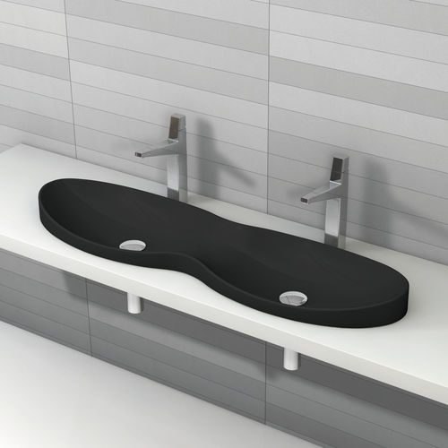 Lavabo da incasso - SPOOL 120: C53327 - PALAZZANI.EU Srl - in ceramica / doppio / scultura