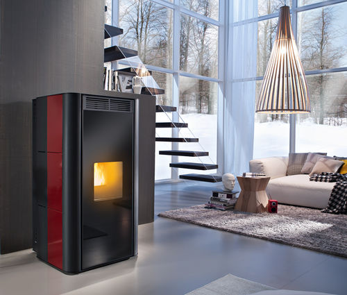 Stufa a pellet - LOTUS  - RED - www.red365.it - see MCZ Group SPA - contemporanea / in ceramica