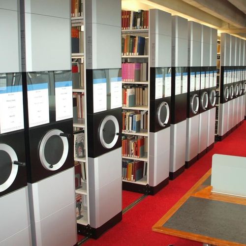 Scaffalatura mobile per biblioteca - COMPACTUS&reg; XTR SHADE - Bruynzeel Storage Systems - per archivio / meccanica / manuale
