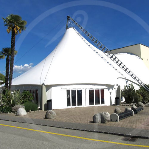 Tensostruttura a membrana e funi - SPECIAL COVERINGS - FT SRL - PLASTECOMILANO - per copertura / con membrana in PVC / per spazi pubblici