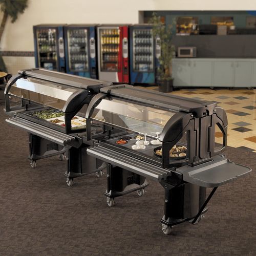 Buffet refrigerato centralizzato - VERSA FOOD BAR® - Cambro - con ruota / per scuola / per ristorante
