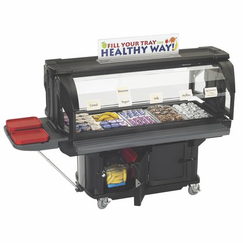 Buffet refrigerato centralizzato - VBRU - Cambro - con ruota / per scuola / per ristorante