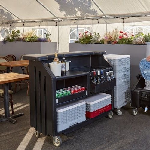 Bancone da bar - BAR54 - Cambro - in polietilene / dritto / da esterno