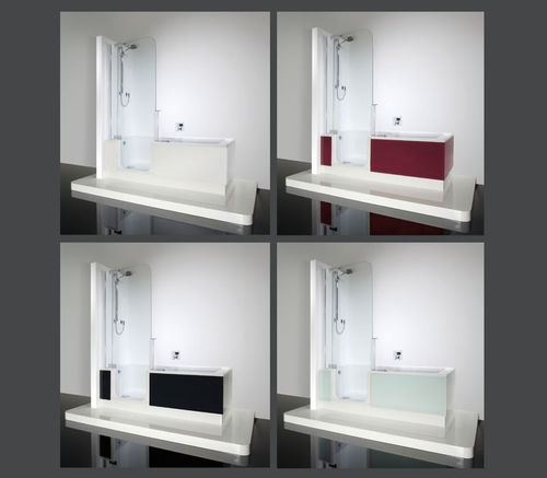 Rivestimento vasca da bagno rettangolare - TWINLINE: 2 - artweger - in vetro