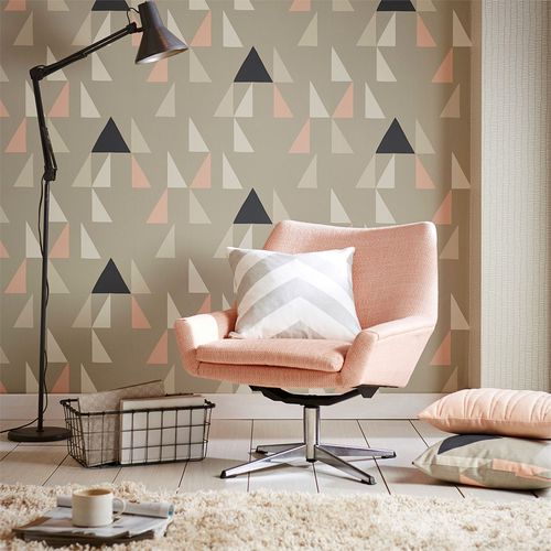 Carta da parati contemporanea - MODUL - Scion - con motivi geometrici / gialla / rosa