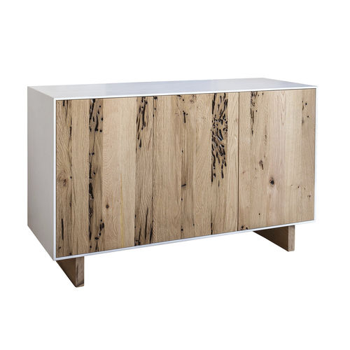 Credenza contemporanea - QUERINI - DE ZOTTI - in legno laccato / in rovere / con ripiano