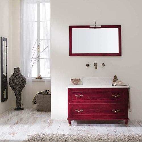 Mobile lavabo da appoggio - RAFFAELLO - DE ZOTTI - in legno / in quarzo / contemporaneo