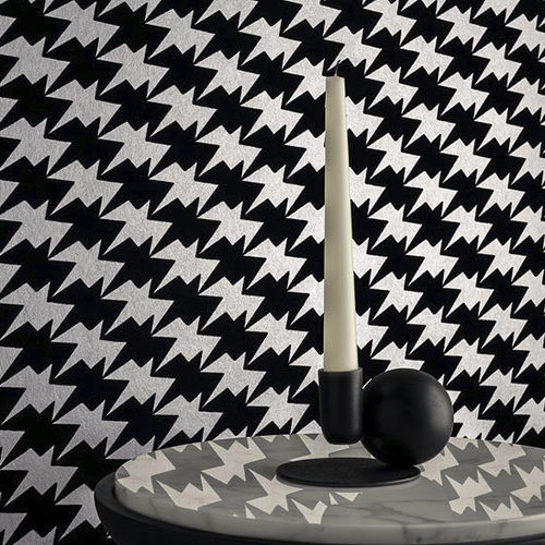 Rivestimento murale con motivo stampato - ZIG ZAG BIRDS - Kirkby Design - per uso residenziale / ignifugo