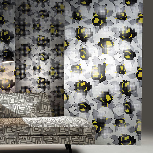 Rivestimento murale in velluto - PEG ART ROSES - Kirkby Design - con motivo stampato / per uso residenziale / ignifugo