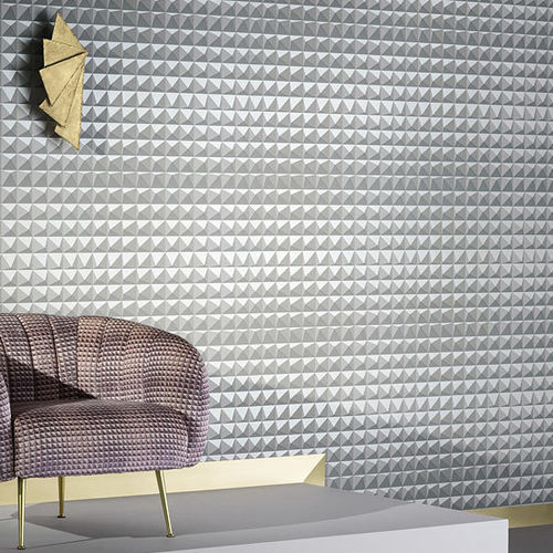 Rivestimento murale in mica - DOMINO PYRAMID - Kirkby Design - con motivo stampato / strutturato / 3D