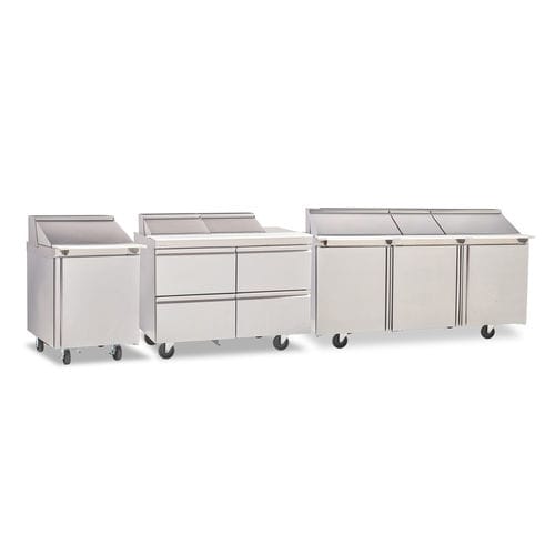 Saladette professionale - 4400 SERIES - Delfield - in acciaio inossidabile / refrigerata / 2 porte