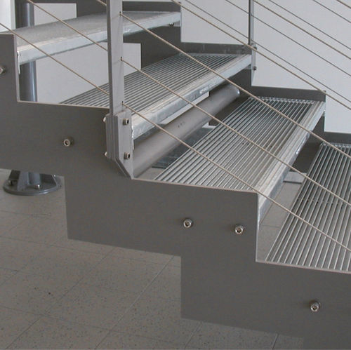 Grigliato in acciaio galvanizzato - GRADINI ANTIVERTIGINE - Defim Orsogril - per griglia per canaletta / per gradini di scale / per passerella