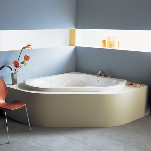 Vasca da bagno d'angolo - CADENZA - AMERICAN STANDARDS - in acrilico / idromassaggio / bianca