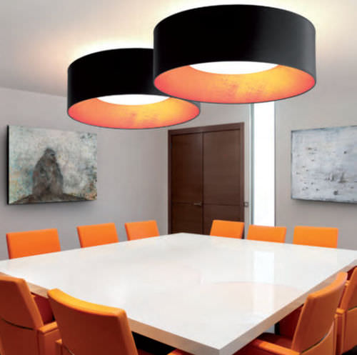 Plafoniera contemporanea - IN : 3476 - Massmi Iluminación - rotonda / in tessuto / a lampada fluorescente