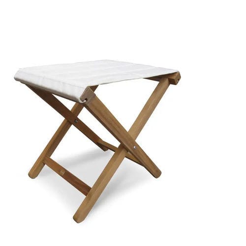 Sgabello contemporaneo - SQUARE Director Stool - Valdenassi - in cotone / in teak / con supporto in teak