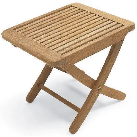 Sgabello contemporaneo - ATLANTIC | Footstool - Valdenassi - in teak / con supporto in teak / con base a X