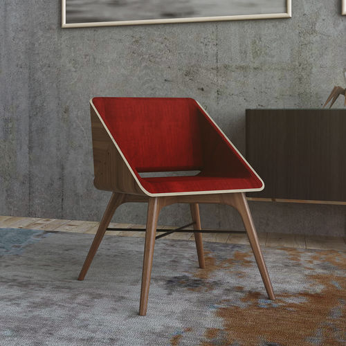 Sedia contemporanea - NEST - AROUNDtheTREE Design - da interno / in tessuto / in pelle