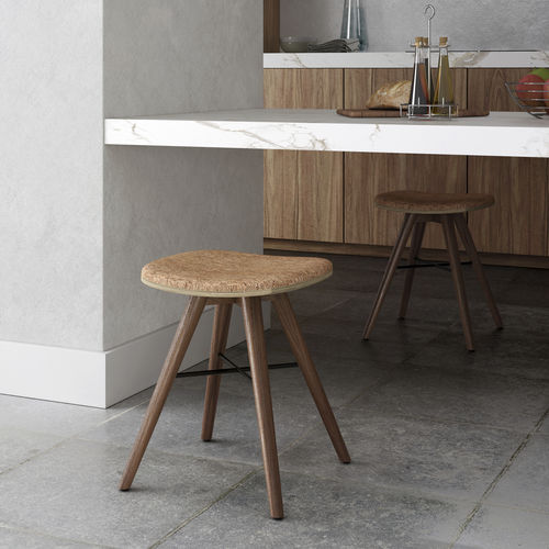 Sgabello contemporaneo - SEED - AROUNDtheTREE Design - in pelle / in sughero / in tessuto
