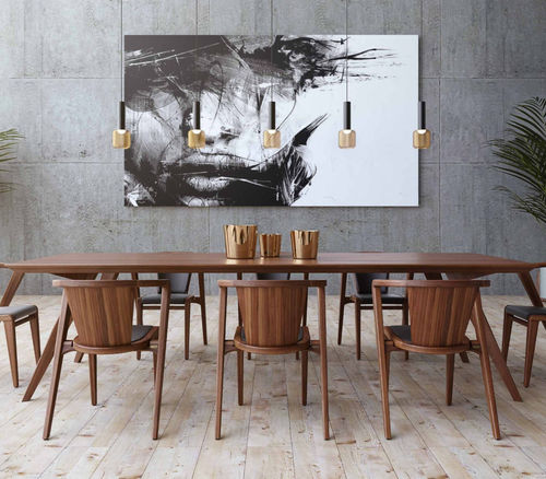 Tavolo da pranzo contemporaneo - ROLY-POLY - AROUNDtheTREE Design - in frassino / in noce americano / con supporto in legno massiccio